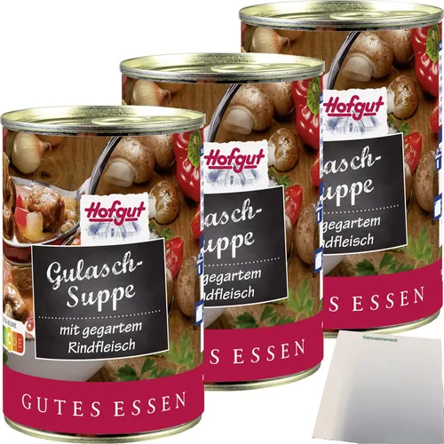 Hofgut Gulasch-Suppe 3er Pack 3x400ml Dose usy Block