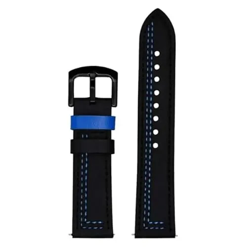 DriftElement Leder Armband | 22 mm Leder Armband Schwarz (Blue)