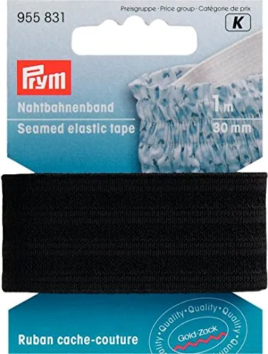 Prym 955831 Nahtbahnenband 30 mm schwarz