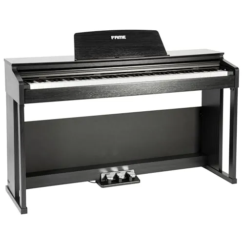 Fame DP-3000 E-Piano mit Hammermechanik - Digital Piano mit 88 anschlagdynamischen Tasten und vollem Klavierklang, ideal für Einsteiger und Fortgeschrittene; bietet 20 Orchesterklänge und 128-fache Polyphonie für ein beeindruckendes Musikerlebnis.