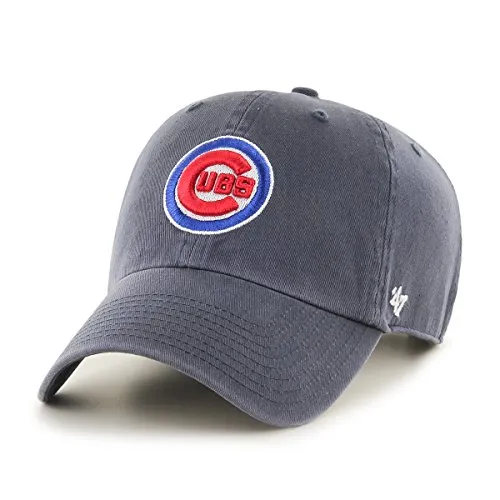 Brand CleanUp Chicago Cubs Cap MLB Basecap Baseballcap Baseballkappe Kappe Strapback Metallschnalle, grau, one size fits most 47