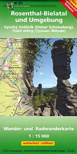 Rosenthal-Bielatal und Umgebung: Wander- und Radwanderkarte 1: 15 000 GPS-fähig wetterfest-reißfest