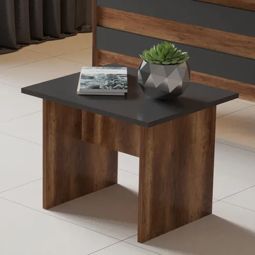 Skye Decor, Vo2-Ba, Couchtisch, 100 % MELAMINBESCHICHTETE SPANPLATTEN, Nussbaum, 60 x 50 x 46,3 cm
