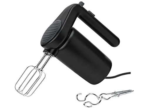 RIG-TIG Handmixer FOODIE - 3-stufiger elektrischer Schneebesen - Handmixer für müheloses Backen, ergonomischer Griff für besten Halt und edles Design aus robustem Kunststoff und rostfreiem Edelstahl.