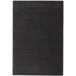 Snapstyle Hochflor Teppich Anthrazit 80x160 cm - Dichter, weicher Velours Teppich in stilvollem Anthrazit. Ideal für jedes Wohnambiente, pflegeleicht und für Fußbodenheizung geeignet.