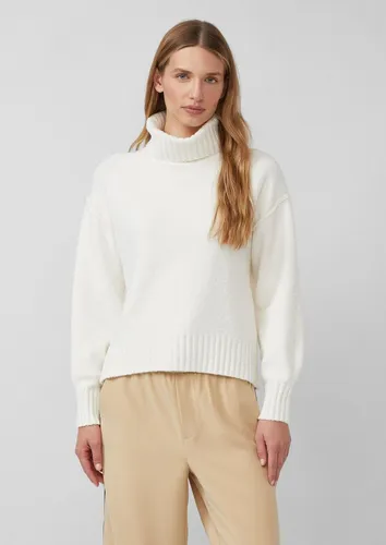 S.OLIVER Damen Strickpullover Gr. 36 in sanftem Weiß - Hüftbedeckender, lässig geschnittener Pullover mit atmungsaktivem und pflegeleichtem Material, ideal für casual Outfits.