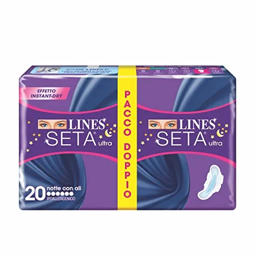 Lines Seide, sehr saugfähig, mit Flügeln, 20 Stück