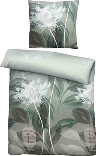 biberna Feinbiber Bettwäsche 0004100 in grün von biberna