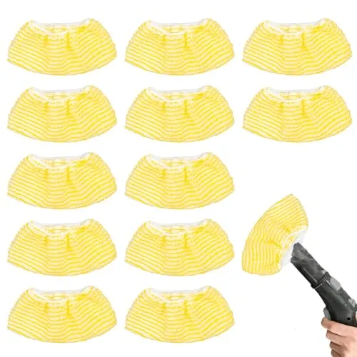 12-er Dampfreiniger Ersatzteile für Kärcher Mikrofaser Handdüse Überzugsset | für Kärcher EasyFix SC 1, SC 2, SC 3, SC 4, SC 5 Dampfreiniger Zubehör,Ersatzbezug Tücher für Handdampfreiniger