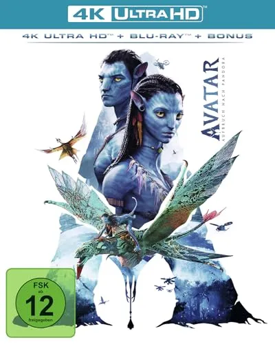 Avatar - Aufbruch nach Pandora - Dolby Vision 2023 (4K Ultra HD + Blu-ray + Bonus-Blu-ray) - Erlebe das epische Abenteuer in atemberaubender 4K Ultra HD-Qualität. Inklusive Bonusmaterial für echte Fans. Freigegeben ab 12 Jahren.