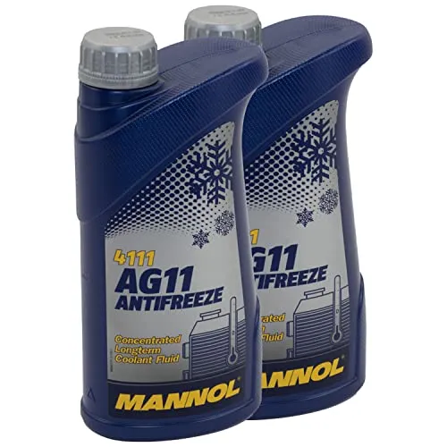 Kühlerfrostschutz Konzentrat MANNOL AG11 Longterm -40°C 2 X 1 Liter blau