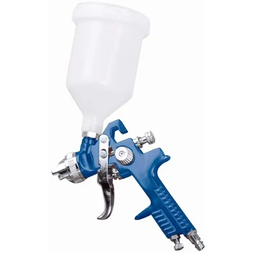 Scheppach DRUCKLUFT FARBSPRITZPISTOLE - Universell einsetzbar - Farbsprühsysteme für präzises Spritzen und gleichmäßige Farbanwendung, ideal für verschiedene Malerarbeiten.