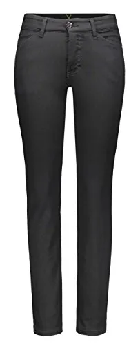MAC JEANS Damen DREAM CHIC Jeans, Schwarz (Black-Black D999) - Modische Jeans mit angeschrägten Tascheneingriffen und dezentem Reißverschluss am Saum, perfekt für einen stylishen Look.