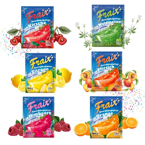 FRAIX Getränkepulver 6 Sorte Mixed (150er Pack x 100g) von TSI Consumer Goods GmbH