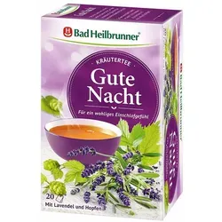 BAD HEILBRUNNER Kräutertee Gute Nacht - 20 Filterbeutel - Entspannen Sie mit dem BAD HEILBRUNNER Kräutertee Gute Nacht. Die harmonische Mischung aus Kräutern sorgt für eine angenehme Auszeit und ist ideal für entspannte Abende.