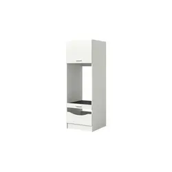 xonox.home Waschmaschinenschrank Free – 66x195x68 cm in Weiß - Hochschrank für Waschmaschine & Trockner, bietet viel Stauraum für Reinigungsutensilien und Handtücher. Modernes, pflegeleichtes Design, ideal für Bad & Hauswirtschaftsraum.