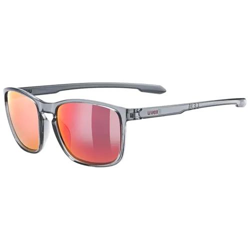 Uvex LGL 52 Smoke Mirror Red - Unisex Sportbrille - Sportbrillen mit 100% UV-Schutz und verspiegelten Gläsern für zusätzlichen Schutz vor Infrarotstrahlung. Ideal für Alltag und Outdoor-Aktivitäten.