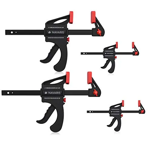 4x Einhandzwinge Spanner Set - 10-15cm Spannweite - Schraubstöcke, Schraubzwingen & Spannvorrichtungen, leistungsstarke Spannkraft von 20-60kg für präzises Arbeiten und einfache Handhabung.