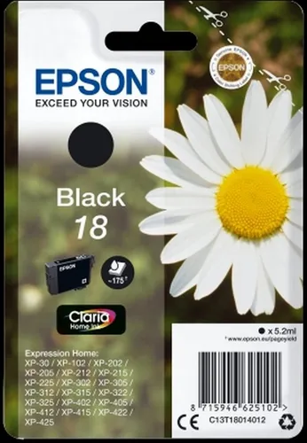 Original Tintenpatrone Epson XP-215 Schwarz (10 Stück) - Druckerpatronen für Epson-Drucker, 10 Stück für langanhaltende Druckqualität und brillante Farben, ideal für Zuhause oder das Büro.