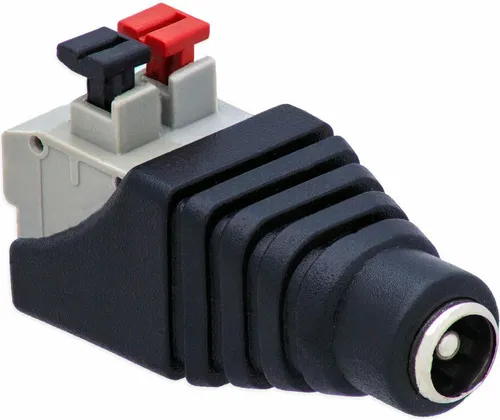1x DC Stecker Hohlbuchse 5,5mm > 2,1mm auf Terminal Block 2-Pin Adapter Druckklemme