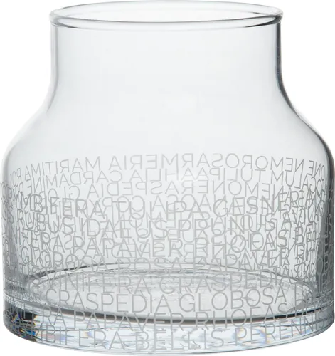 Räder Glasvase Botanische Namen ,D.14cm, H.13cm in weiß von Räder