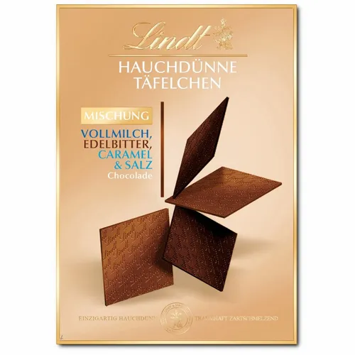 Lindt Hauchdünne Täfelchen Auslese 125g Packung 49,44€/1kg