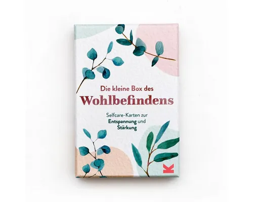 Laurence King Spiel Die kleine Box des Wohlbefindens - 45 Karten mit Booklet - Das Kartenset 'Die kleine Box des Wohlbefindens' von Laurence King bietet 45 inspirierende Karten für Achtsamkeit und Selbstfürsorge. Ideal für tägliche Rituale und persönliche Auszeiten, um mehr Balance im Alltag zu finden.
