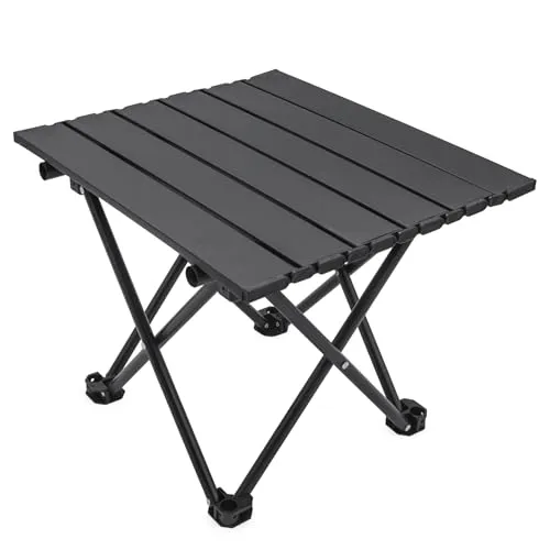 Camping Klapptisch schwarz mit Tragetasche