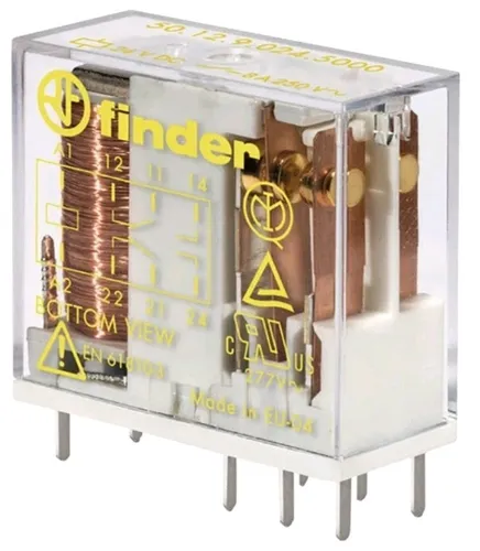 1× Finder 50.12.9.024.5000 Printrelais 24 V/DC 8 A 2 Wechsler