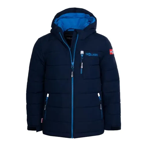 Trollkids Kids Hemsedal Snow Jacket XT 92, Navy/Azure Blue