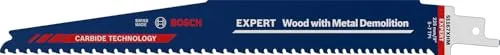 Bosch Professional 1x Expert ‘Wood with Metal Demolition’ S 1167 XHM Säbelsägeblatt (für Holz mit zähem Metall, Länge 225 mm, Zubehör Säbelsäge)