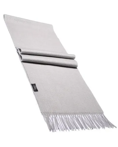 MayTree Kaschmirschal Unisex 180x30cm - Luxuriöser Silber Schal mit Fransen - Kaschmirschals: 100% Kaschmir, extrem weich und warm, ideal für kaltes Wetter und perfekt für jeden Anlass. Zeitloser Stil, hypoallergen und langlebig.