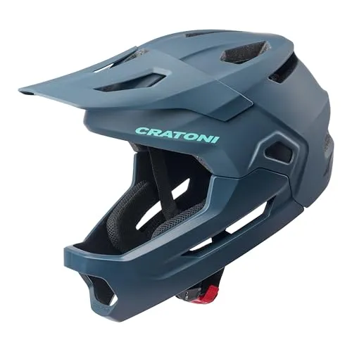 Cratoni Madcat Fullfacehelm für Kinder – sicher und stylisch - Der Cratoni Madcat Fahrradhelm in Grau (Gr.S/M, 49-56cm) bietet optimalen Schutz und Komfort für kleine Abenteurer. Ideal für MTB und Downhill.