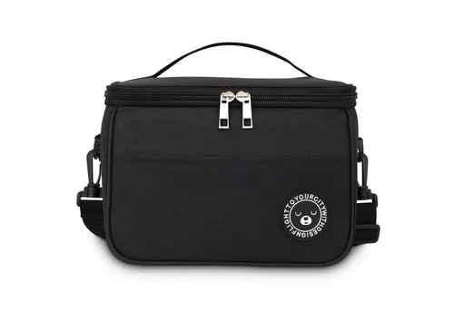 Kühltasche Klein 6.4L Isoliert Faltbar Tragbar Schwarz