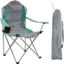Campingstuhl Faltstuhl Klappstuhl Anglerstuhl grau grün