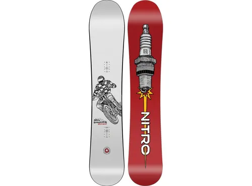 NITRO ALTERNATOR Snowboard 2025 - 157 - Snowboard für All-Terrain-Freestyle, ideal für Backcountry-Abenteuer mit exzellentem Pop und Kontrolle dank Powerlite Kern und gesinterter Speed Formula II Base.