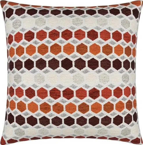 Erwin Müller Kissenhülle York Wabe Chenille rot-orange Größe 50x50 cm