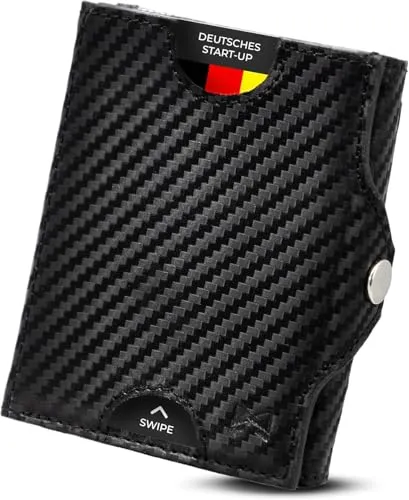 Gentlemen's® Slim Wallet - Elegante Geldbörse für Herren mit Münzfach und RFID-Schutz - Kompakte Geldbörse für Herren, bietet Platz für 6 Karten und ein Münzfach. Mit RFID-Schutz für maximale Datensicherheit und aus hochwertigem Echtleder gefertigt – ideal für stilbewusste Männer.