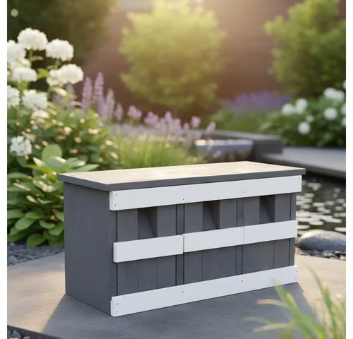 Mucola Nistkasten Nisthöhle 3 Nistkammern für Koloniebrüter Spatzenvilla Vogelhaus, drei getrennten Nistkammern, ideal zur gleichzeitigen Brut