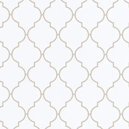 ecosoul Wachstuchtischdecke Dunya weiß-beige Meterware Wachstischdecke Gartentischdeke glatt abwaschbar Schutzdecke Breite:140cm Länge:100cm