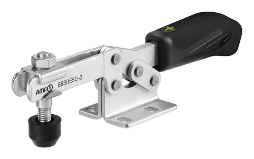 AMF Waagerechtspanner 6830 ESD Größe 2 - 562490 - Schnellspanner für präzise Spannungen, ideal für ESD-sensible Anwendungen in der Fertigung und Montage.