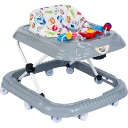 Tobi Gehfrei Lauflernhilfe Lauflernwagen Babywalker mit Spielset Grau - Grau
