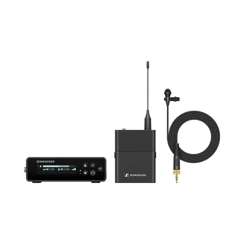 Sennheiser EW-DP ME2 SET, S7-10: Tragbares Digital-Wireless-Set für Filmemacher - Mikrofone: Volldigitales drahtloses UHF-Mikrofonsystem mit intuitivem Empfänger und intelligenten Benachrichtigungen, ideal für Filmemacher und Content Creator.