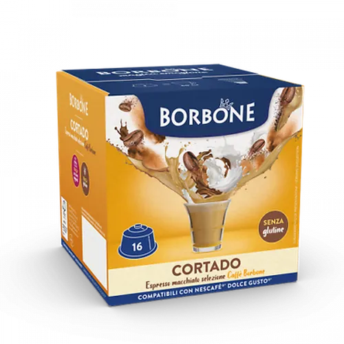 MACCHIATO-ESPRESSO CAFFÈ BORBONE CORTADO - 16 DOLCE GUSTO KOMPATIBLE KAPSELN