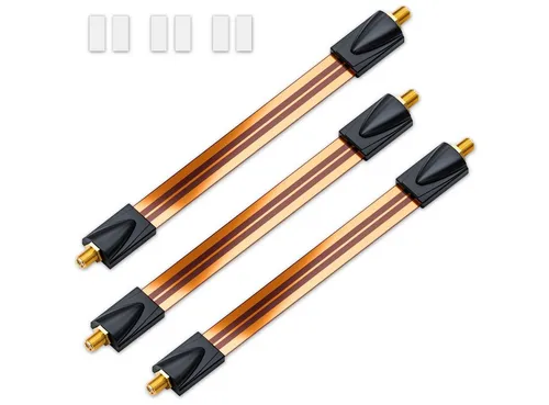 deleyCON deleyCON 3x Fensterdurchführungen SAT Kabel 17cm flexibel / 26cm SAT-Kabel