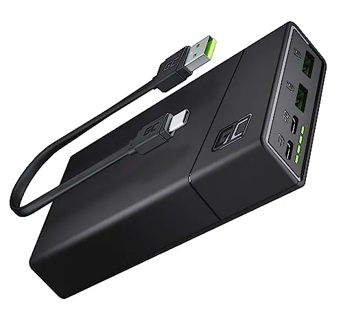 GreenCell PowerPlay20 Powerbank 20000 mAh - Powerbank mit 20000 mAh und 18 W Schnellladung, ideal für Reisen und Outdoor-Aktivitäten, um Ihre Geräte jederzeit aufzuladen.