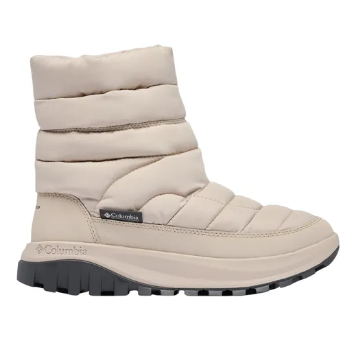 Columbia Snowtrot Mid Damenstiefel in Soft Taupe - Wasserdichte Wanderschuhe mit 200 g Isolierung und Omni-HEAT Futter für warme Füße, ideal für kalte, nasse Tage.