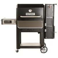 Holzkohlegrill + Smoker Gravity FED 1050 schwarz