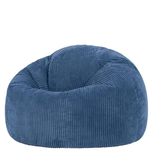 icon Sitzsack Kingston aus Cord, 85x50cm – Made in Germany in blau von Icon