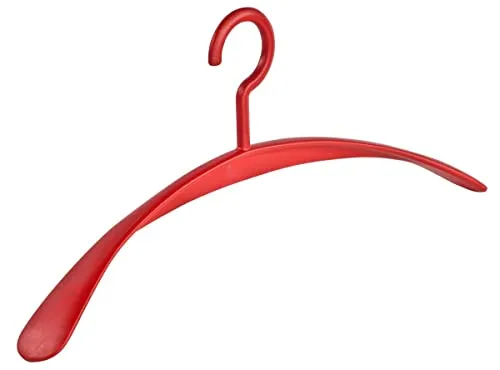 Stück Kleiderbügel Garderobenbügel Wing rot - 45 cm breit - breite Schulterauflagen - Kuststoffkleiderbügel - körpergeformt 1